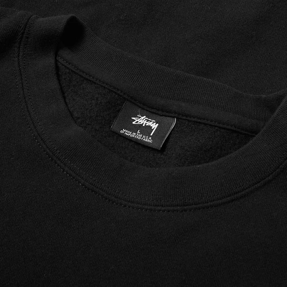 Stussy Basic Crew SweatBlack & Light Pink