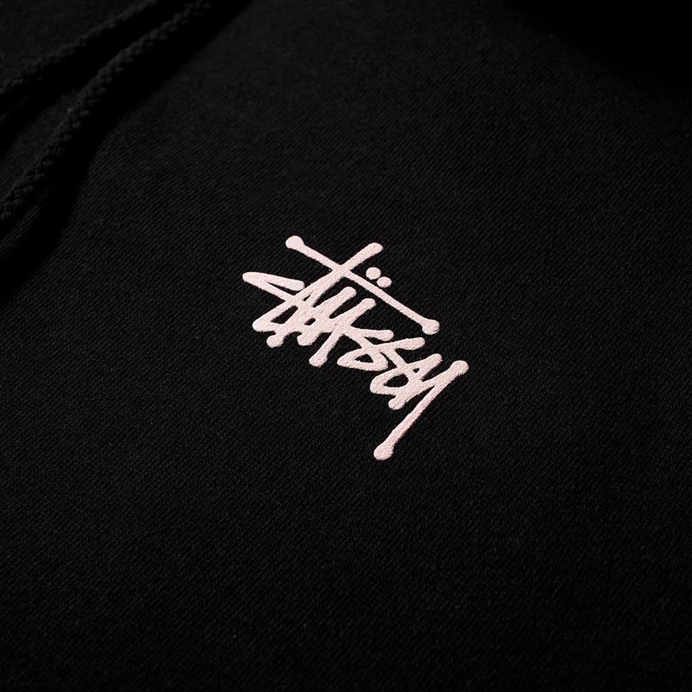 Stussy Basic HoodyBlack & Light Pink