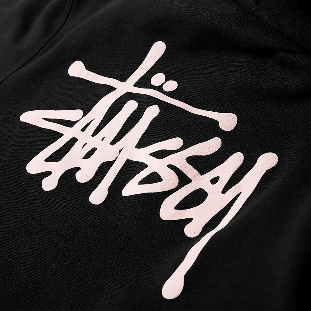 Stussy Basic HoodyBlack & Light Pink