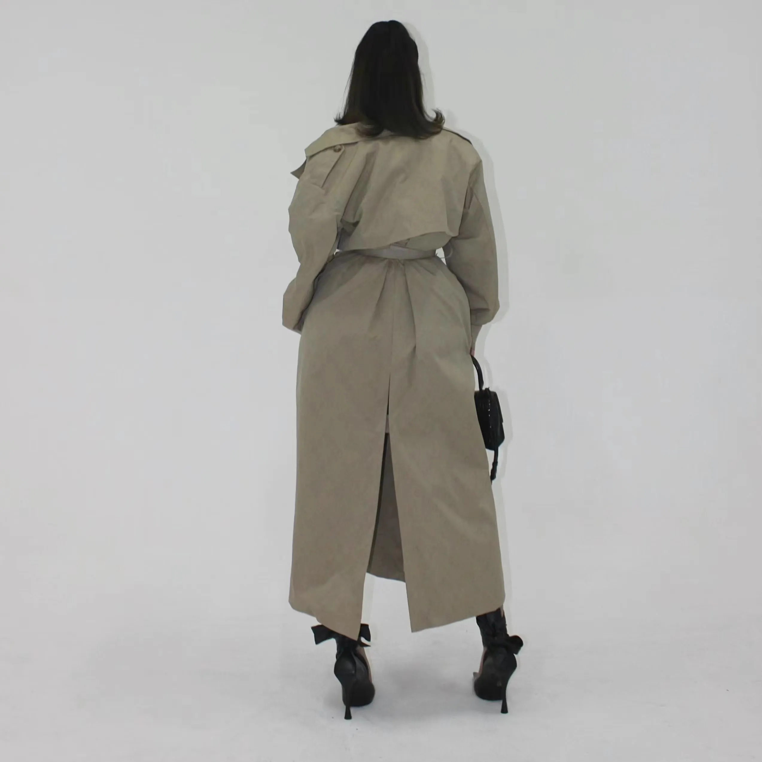 SYNEZ Khaki Long Coat