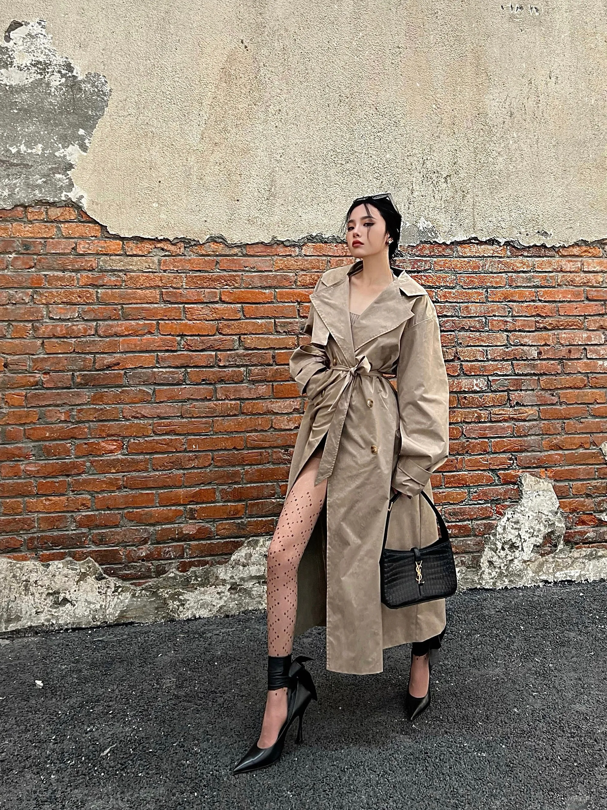 SYNEZ Khaki Long Coat