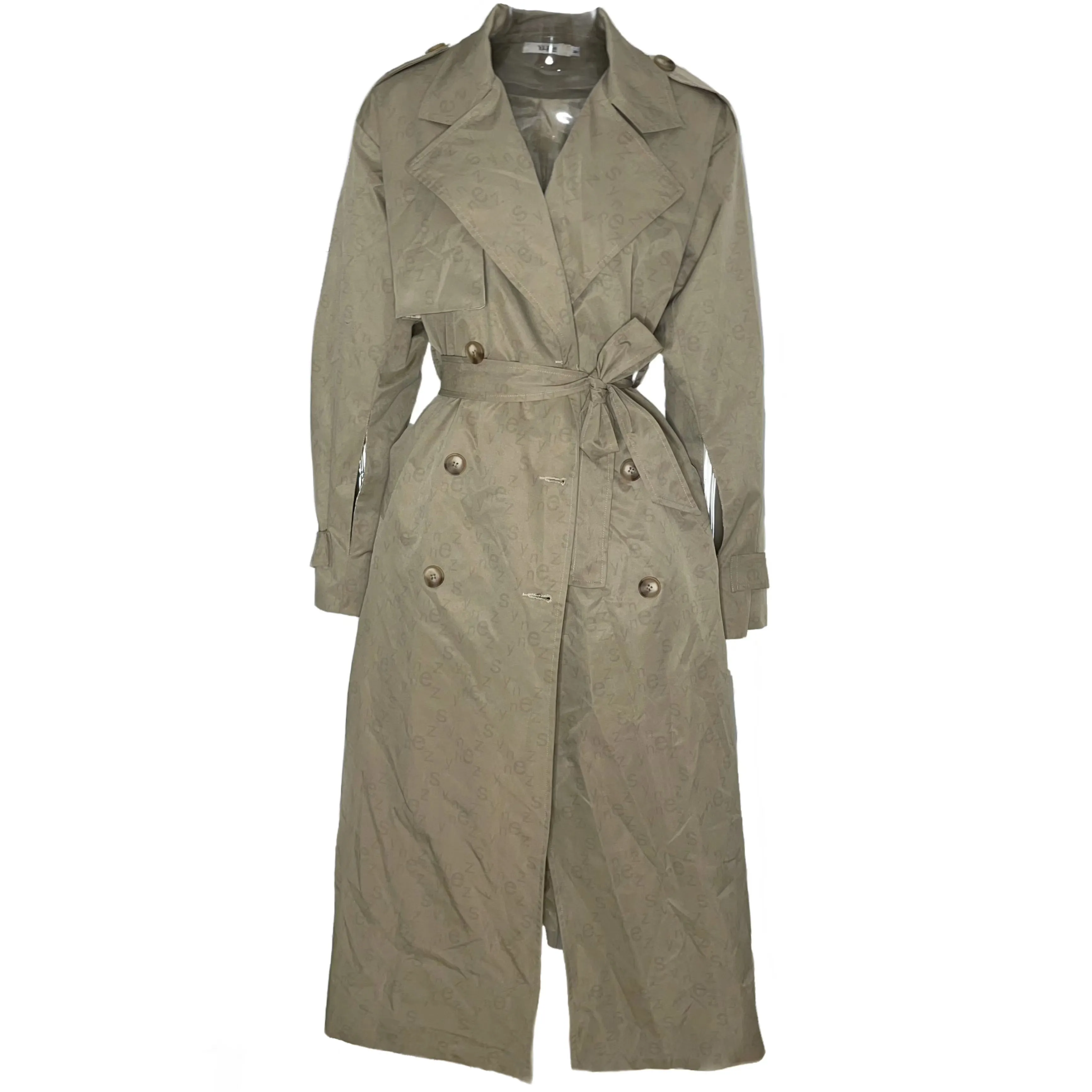 SYNEZ Khaki Long Coat