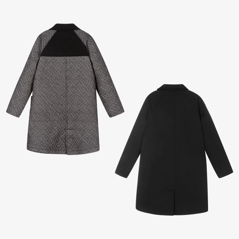 Teen Black Reversible Coat