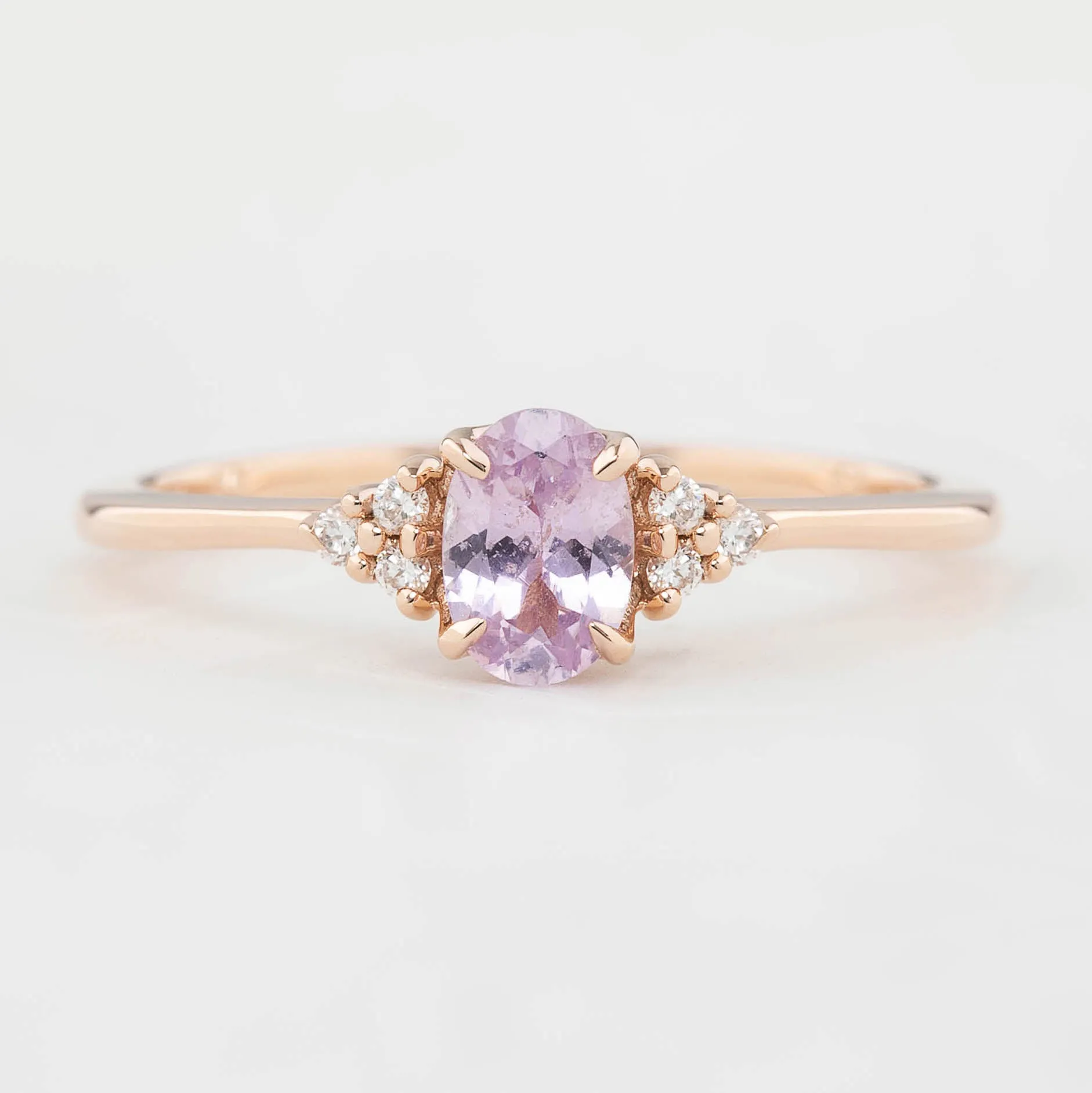 Teresa Ring - 0.56ct Light Pink Montana Sapphire, 14k Rose Gold (One of a kind)