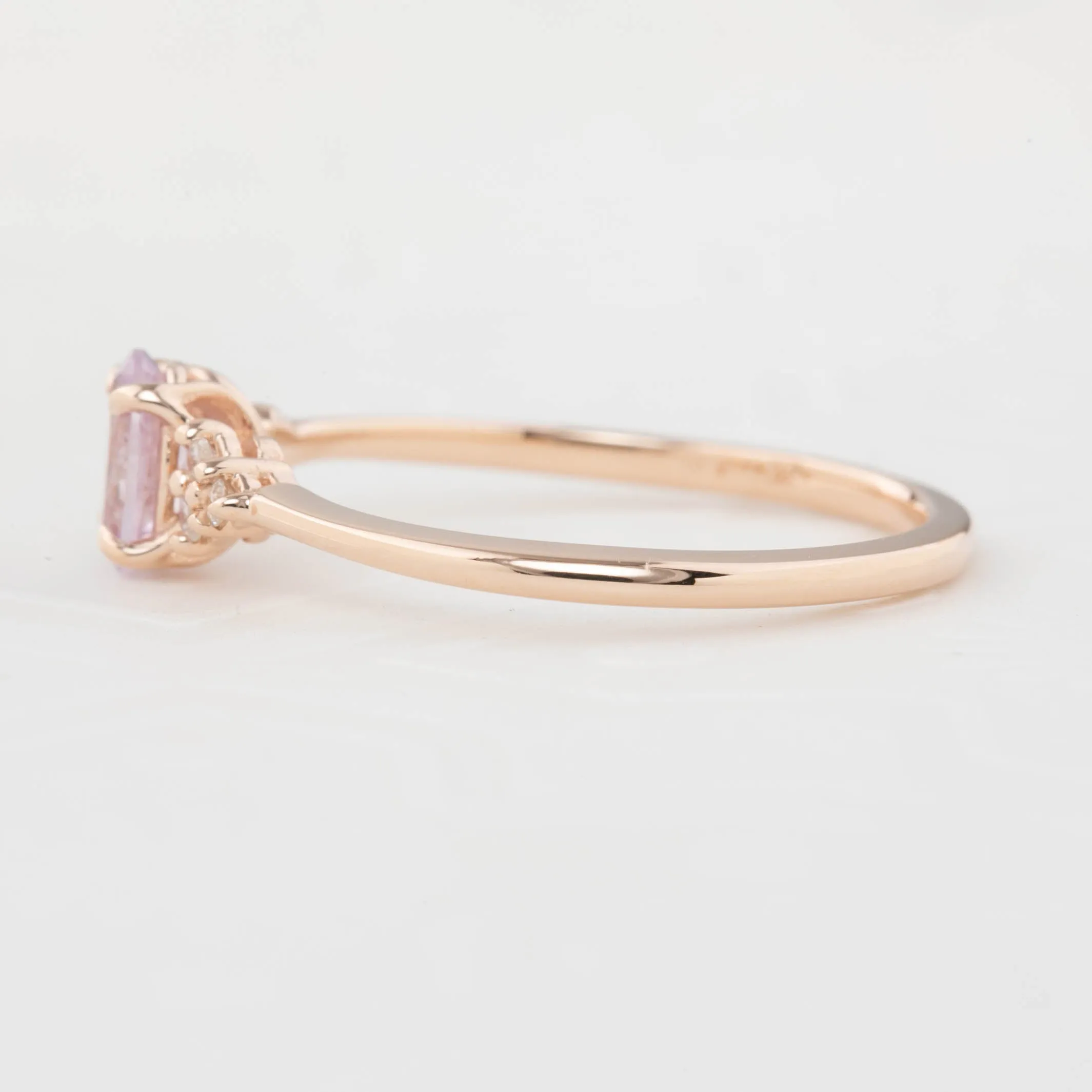 Teresa Ring - 0.56ct Light Pink Montana Sapphire, 14k Rose Gold (One of a kind)