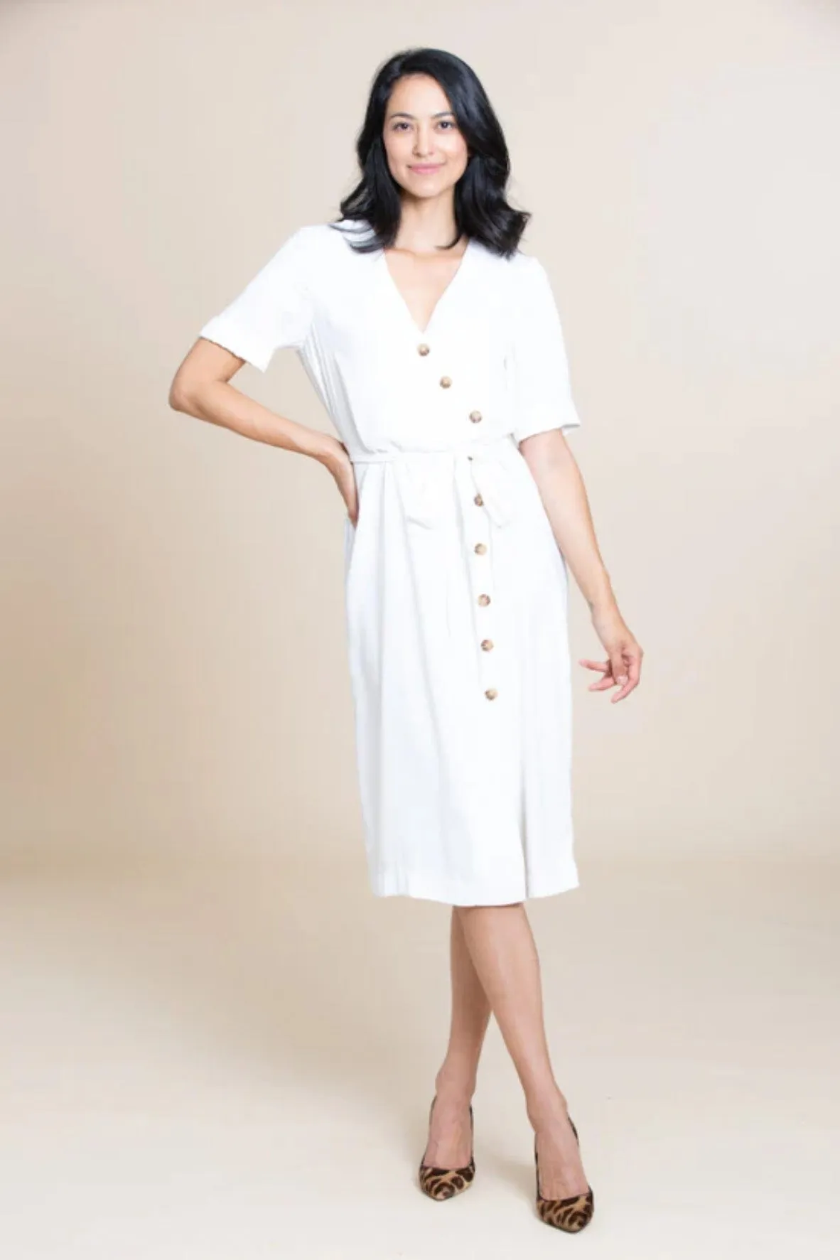 The Emelie Dress In White