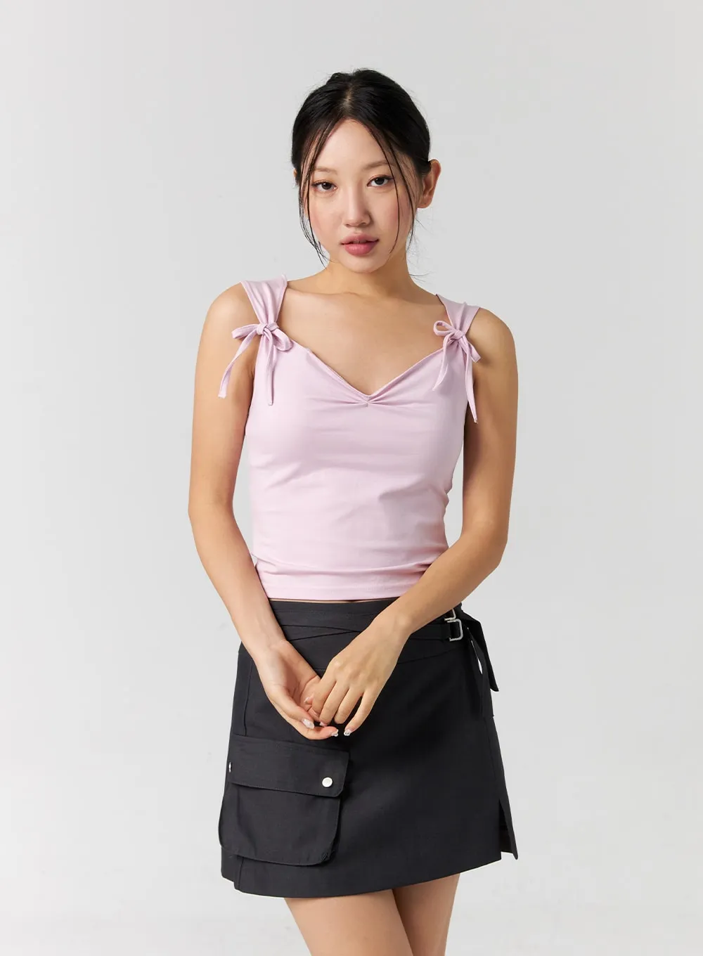 V-Neck Ribbon Top CG303