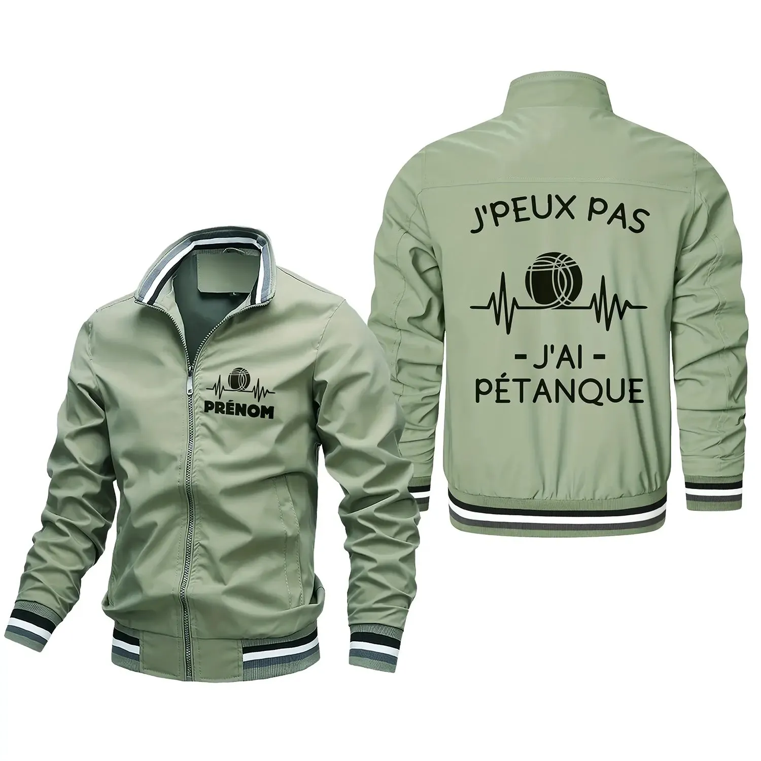 Veste De Pétanque Avec Prénom Et Logo Personnalisés, J'peux Pas J'ai Pétanque, Cadeau Humour Boulistes - CT06092340