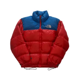 Vintage Red + Blue The North Face (TNF) Puffer Coat - Small