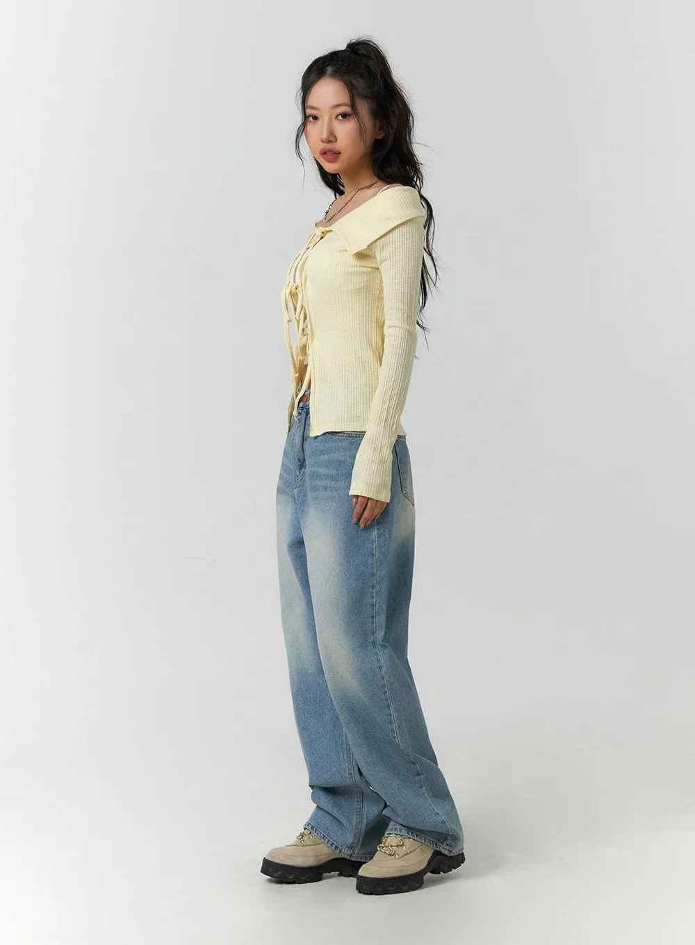 Washed Cotton Straight Denim CF401