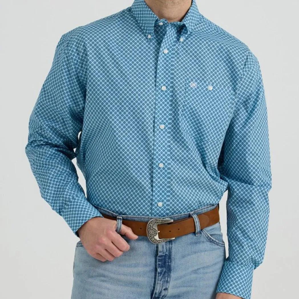 Wrangler Men's Blue small Geo Print